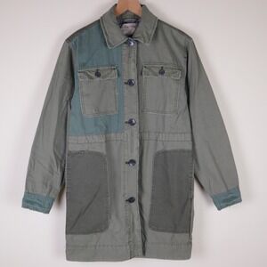 Free People We The Free Apollo Oversized Jacket Military Army Cargo XS 18.5x33